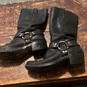 Black Frye harness boots